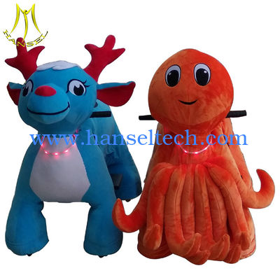 Hansel latest coin operated plush motorized animals for amusement park fournisseur