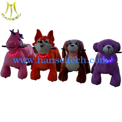 Hansel hot selling kids plush battery operated animal toy ride from China fournisseur