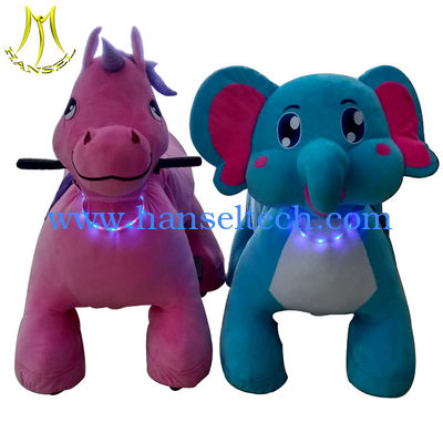 Hansel hot selling kids plush battery operated animal toy ride from China fournisseur