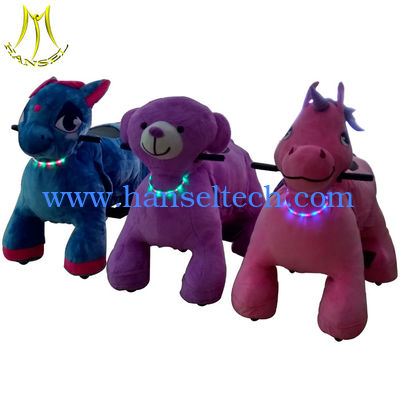 Hansel cheap indoor stuffed animal toy ride electric kids ride on animal toy fournisseur