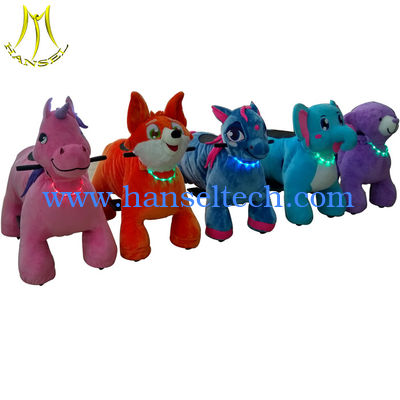 Hansel kids happy rides on animal motorized plush riding animals fournisseur
