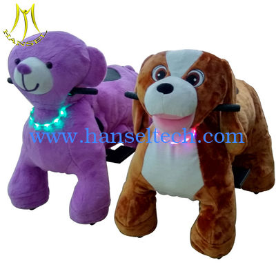 Hansel kids happy rides on animal motorized plush riding animals fournisseur