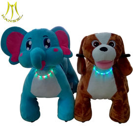 Hansel kids ride on steel frame plush motorized animals toys for sale fournisseur