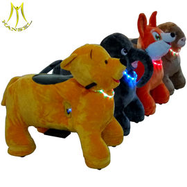 Hansel kids ride on steel frame plush motorized animals toys for sale fournisseur