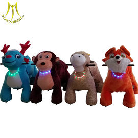 Hansel amusement electric kids ride on 24A plush motorized animal for mall fournisseur