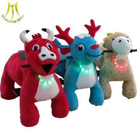 Hansel amusement electric kids ride on 24A plush motorized animal for mall fournisseur