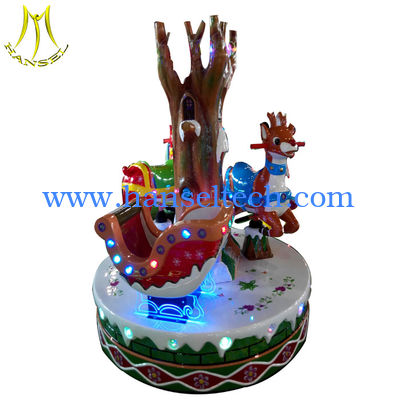 Hansel  Park equipment carsousel horses coin operated kiddie rides carousel fournisseur