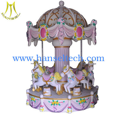 Hansel  shopping mall 3 seats coin operated mini carousel for sale fournisseur
