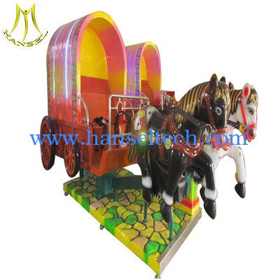 Hansel  shopping mall 3 seats coin operated mini carousel for sale fournisseur