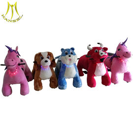 Hansel wholesale coin operated motorized plush riding animals for mall fournisseur