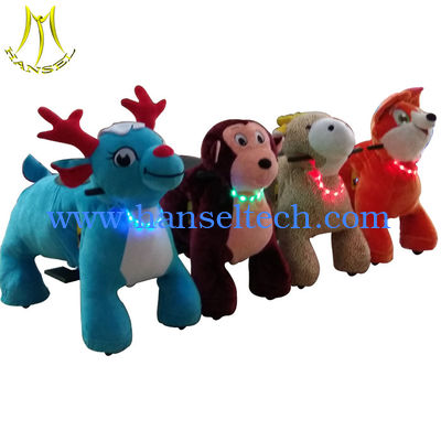 Hansel safe riding games zoo animals kiddie ride electric plush kids ride fournisseur