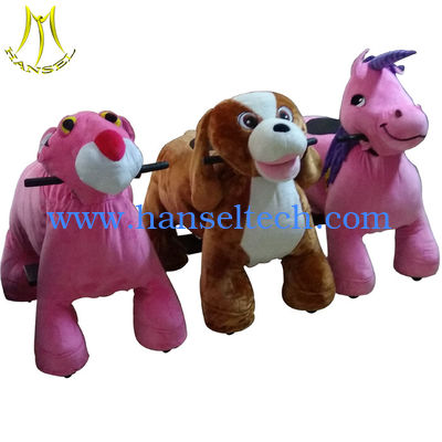 Hansel safe riding games zoo animals kiddie ride electric plush kids ride fournisseur