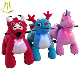 Hansel happy rides on animal plush kids ride on electric animal scooter for sale fournisseur
