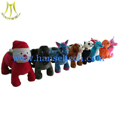 Hansel party park ride animal model electric coin operated pony riding toy fournisseur