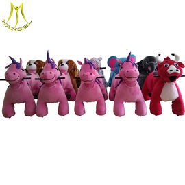 Hansel coin operated electric animal walking rides plush unicorn ride for kids fournisseur