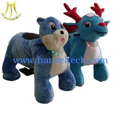 Hansel  plush kiddy ride coin operated stuffed animals scooter for sale fournisseur