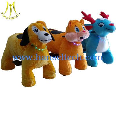 Hansel   shopping mall animal large plush ride toy on 4 wheels fournisseur