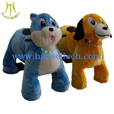 Hansel   shopping mall animal large plush ride toy on 4 wheels fournisseur