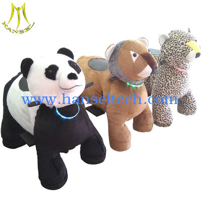 Hansel coin operated kiddie rides electric stuffed walking animals scooter fournisseur