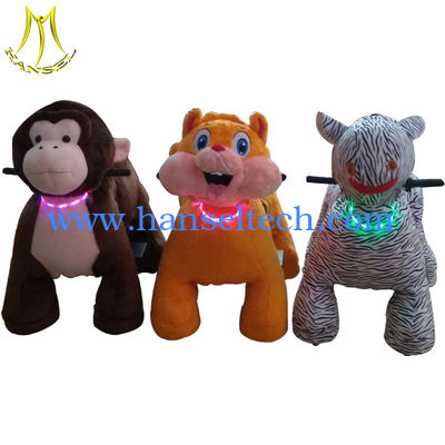 Hansel electric ride on coin operated plush animals toy machine fournisseur