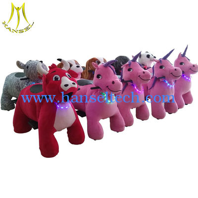 Hansel coin operated animals battery cars plush horse stuffed animal toy fournisseur