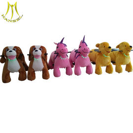 Hansel fairground kids motorized animal toy rides on plush motorized animals fournisseur