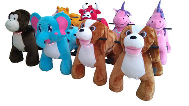 Hansel fairground kids motorized animal toy rides on plush motorized animals fournisseur