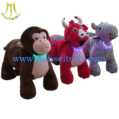 Hansel children electric outdoor playground game machine ride on plush animal fournisseur