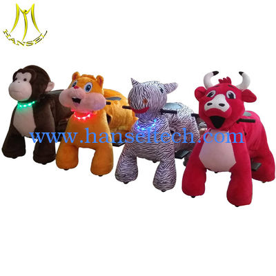 Hansel children electric outdoor playground game machine ride on plush animal fournisseur
