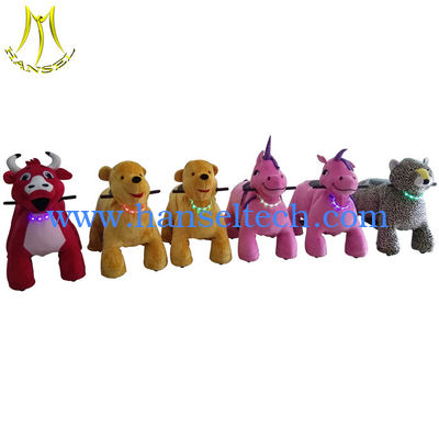 Hansel amusement park stuffed animal cartoon walking animal mall rides fournisseur