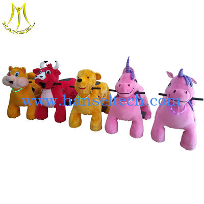 Hansel amusement park stuffed animal cartoon walking animal mall rides fournisseur
