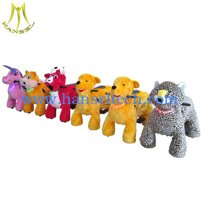 Hansel amusement park stuffed animal cartoon walking animal mall rides fournisseur