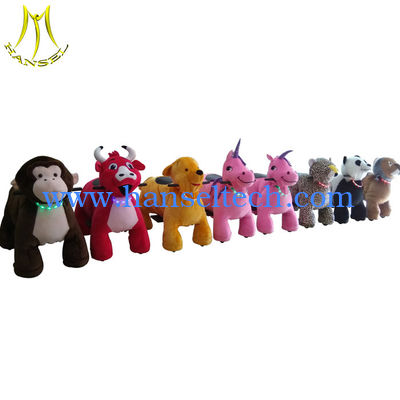 Hansel coin operated ride on furry animal toys happy ride on animals fournisseur