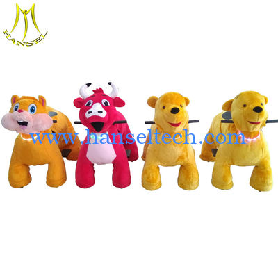 Hansel coin operated ride on furry animal toys happy ride on animals fournisseur