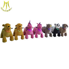 Hansel amusement rides kiddie ride plush toys electric animal on wheel fournisseur