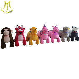Hansel amusement rides kiddie ride plush toys electric animal on wheel fournisseur