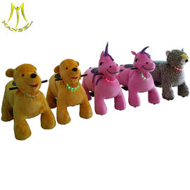 Hansel amusement rides kiddie ride plush toys electric animal on wheel fournisseur