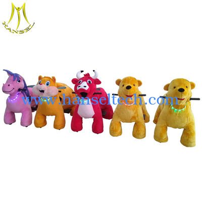 Hansel battery powered plush animal electric scooter ride for shopping mall fournisseur