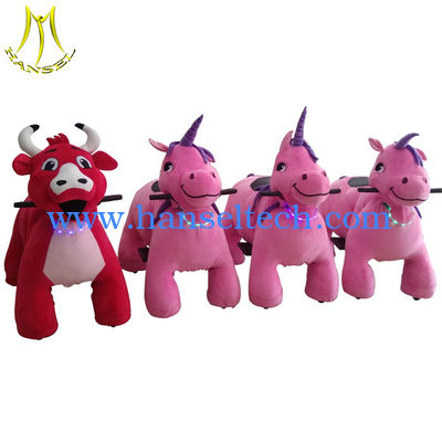 Hansel amusement park outdoor battery powered rides on animals fournisseur