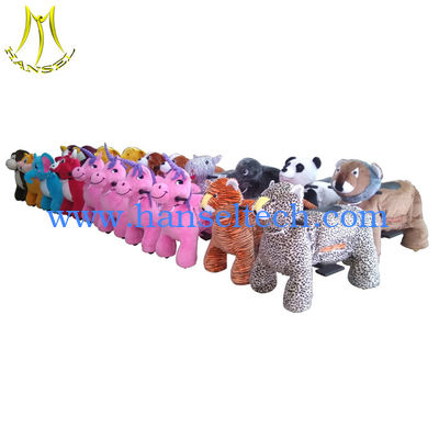 Hansel children indoor rides games stuffed animal unicorn on wheels fournisseur