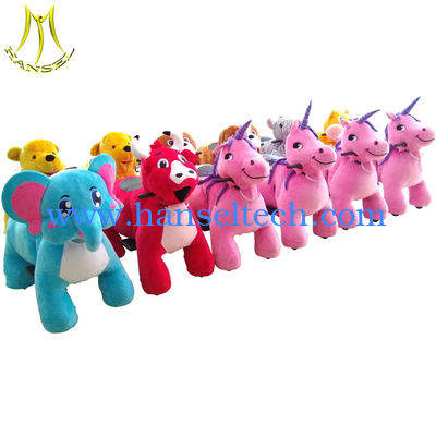 Hansel amusement stuffed rideable walking animal ride coin rides for rental fournisseur