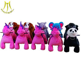 Hansel battery operated lovely plush coin operated electric animal ride fournisseur