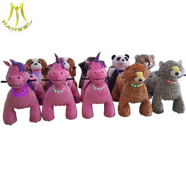 Hansel battery operated lovely plush coin operated electric animal ride fournisseur
