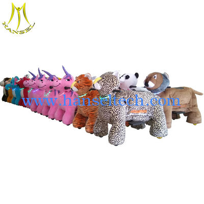 Hansel coin operated electric ride on animals motorized plush animal ride fournisseur