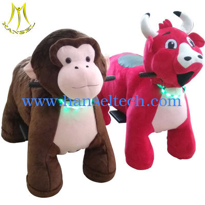Hansel amusement park equipment animal battery motorized plush ride fournisseur