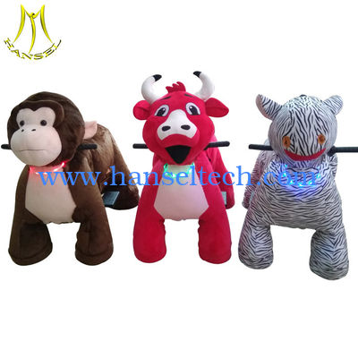 Hansel amusement park equipment animal battery motorized plush ride fournisseur