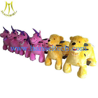 Hansel hot-selling kids plush riding animals plush riding motorized animals fournisseur