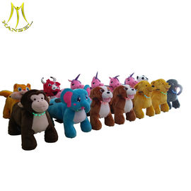 Hansel shopping mall animal large plush ride toy on wheels plush animal electric scooter fournisseur