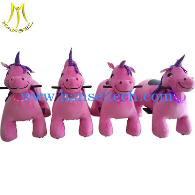 Hansel amusement park rides plush ride on motorized animals for sale fournisseur