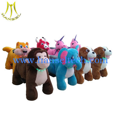 Hansel 2018 new design coin operated plush motorized animals moving horse fournisseur
